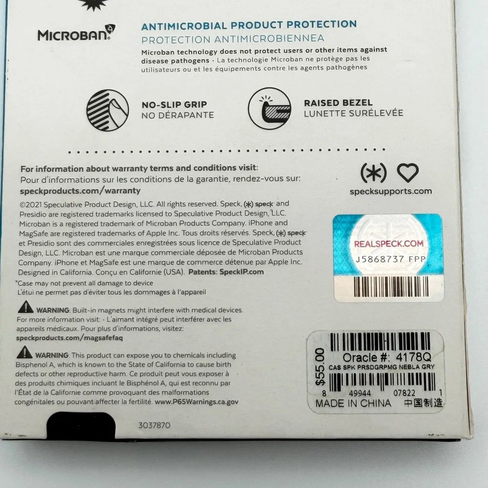 Speck Phone Case iPhone 13 Pro 6.1 MagSafe Presidio2 Grip